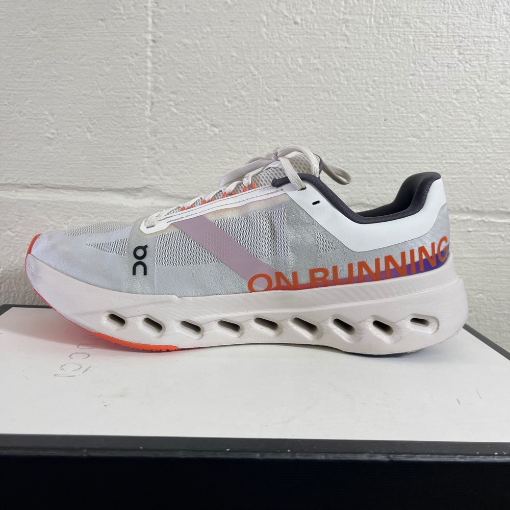 On Cloud Cloudsurfer Next White Flame Running Shoes Sneakers Lace up Women's 10 - Picture 5 of 11